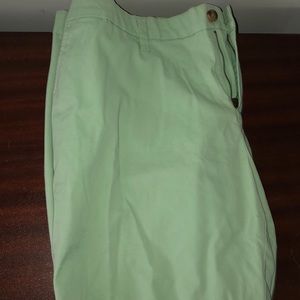 Green khaki shorts